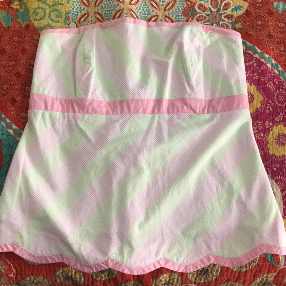 Lilly Pulitzer peplum tube top